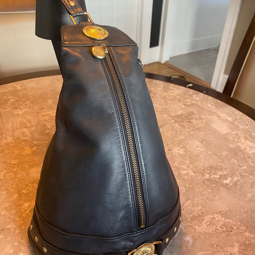 Navy blue Versace shoulder bag